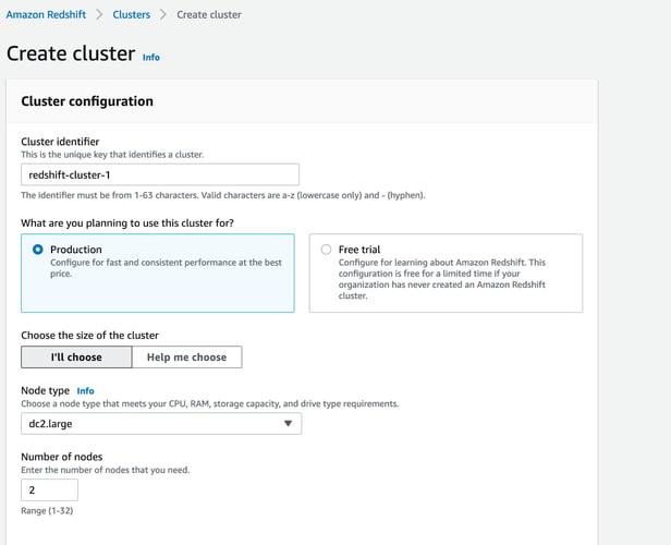 redshift vpc: setting up redshift vpc 1